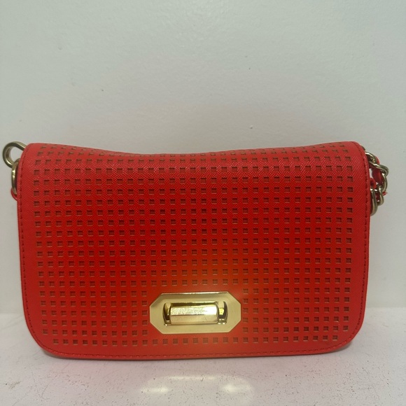 Banana Republic Red Crossbody Bag with Gold Accents - Picture 2 of 14